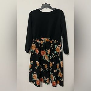 SHEIN dress, black with beautiful flowers on the bottom of the dress.